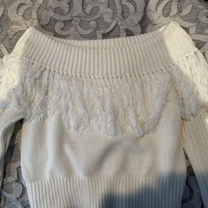 Venus, White, Knit Sweater, Size S